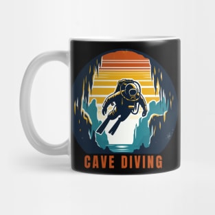 Retro Cave Diving Explore Adventure Mug